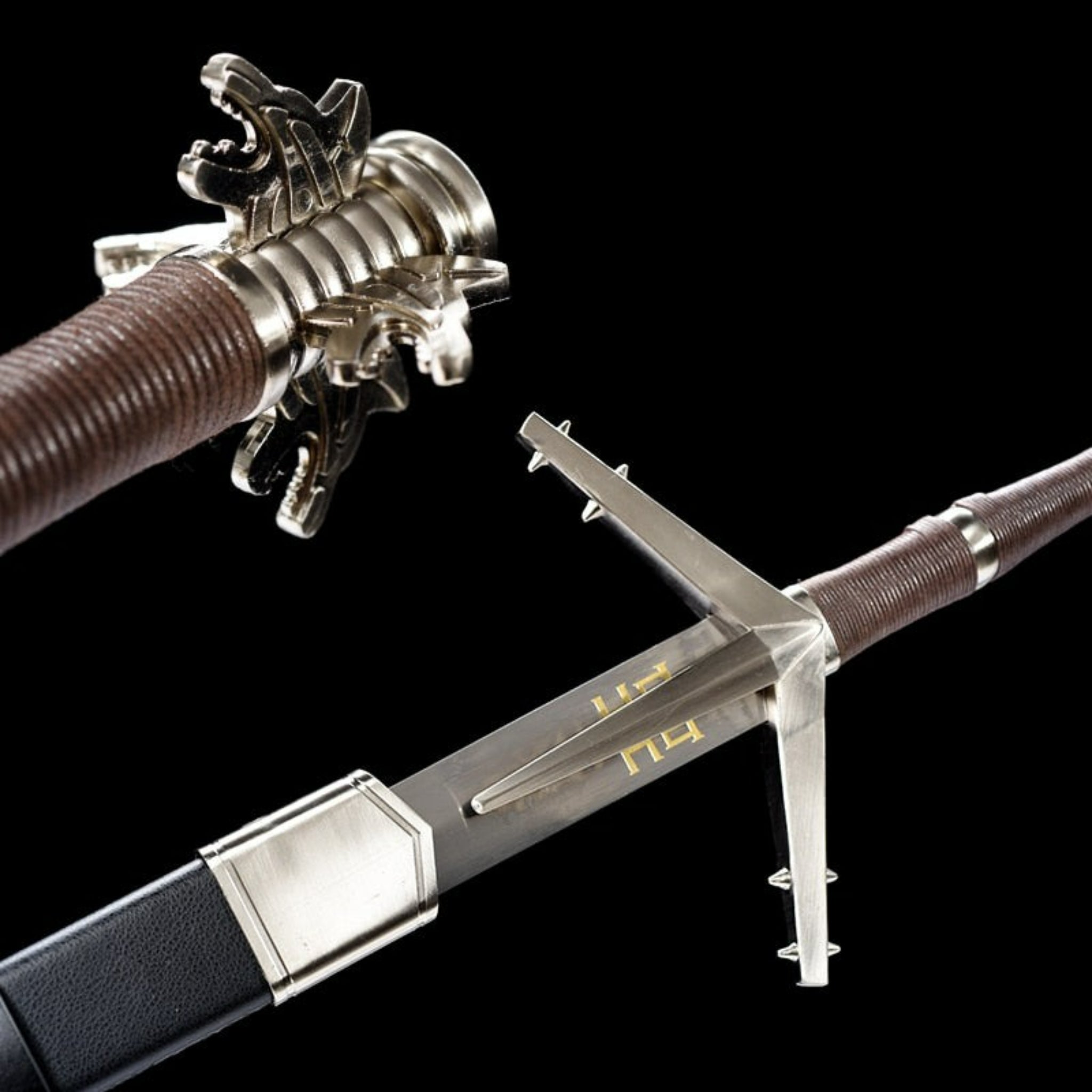 The Witcher Geralt of Rivia Silver Sword - 50 Inch Two-Handed Stainless Steel Replica