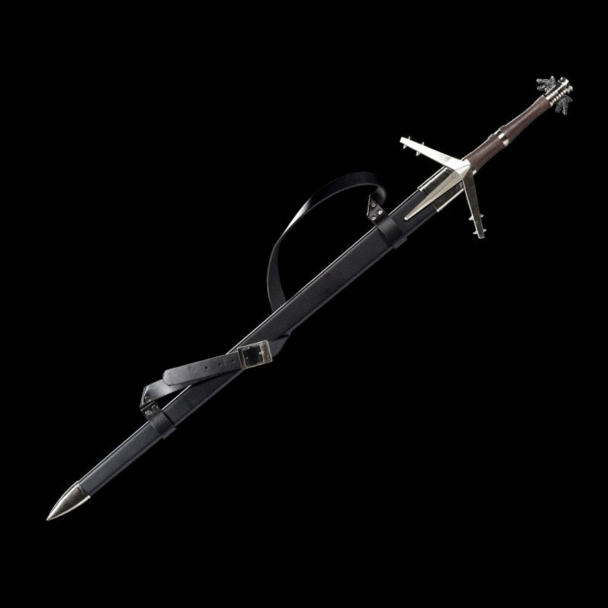 The Witcher Geralt of Rivia Silver Sword - 50 Inch Two-Handed Stainless Steel Replica