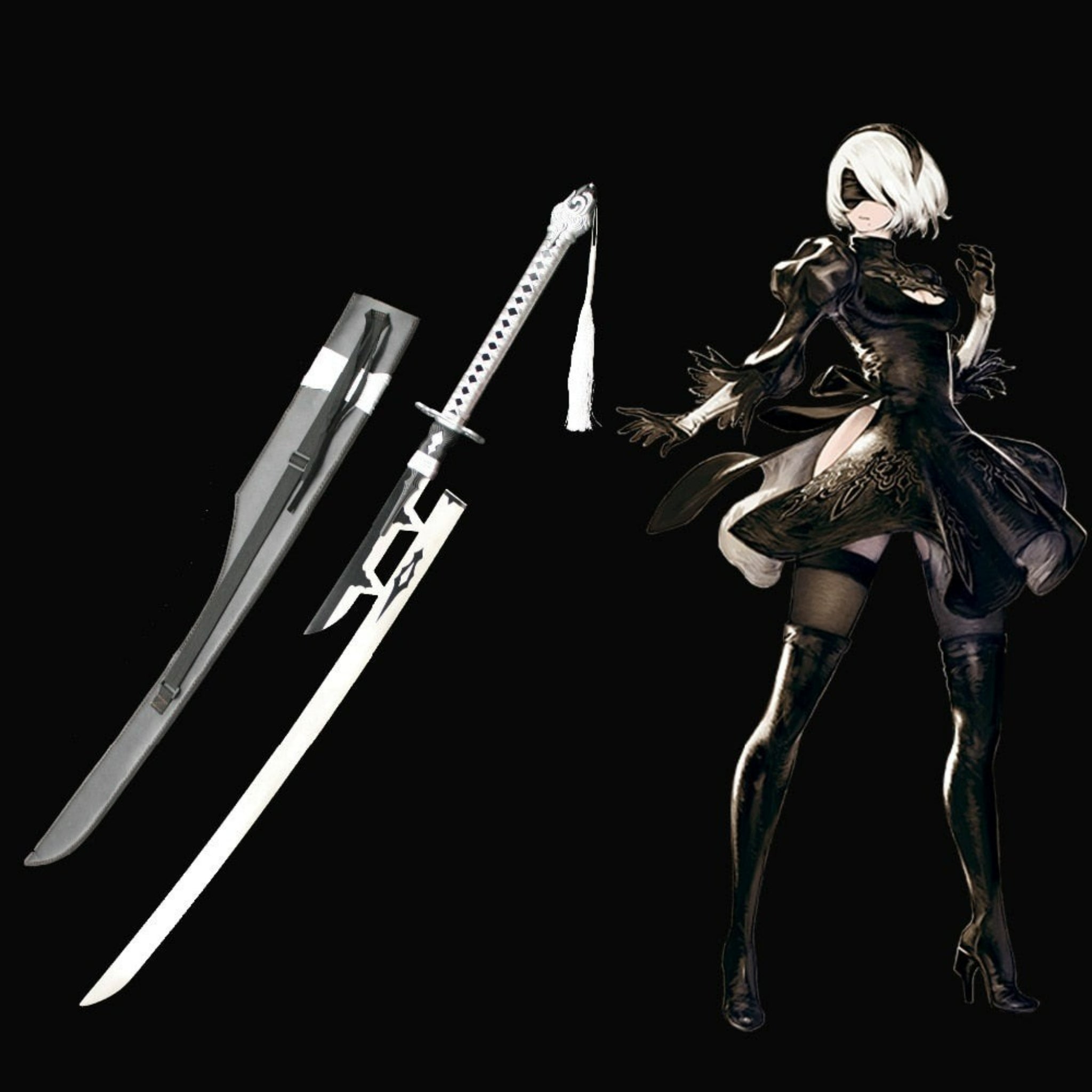 NieR:Automata 2B Virtuous Treaty Sword - Handmade Metal Cosplay Replica