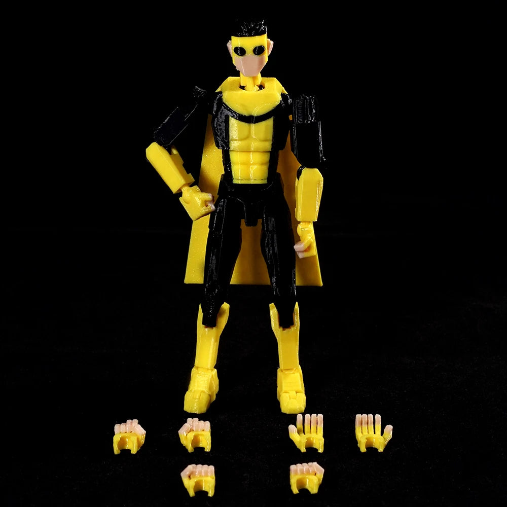 3D Printed Invincible Multi-Jointed Action Figure - 14cm Articulated Dummy 13 Superhero Model