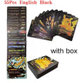 Pokemon Custom Display Cards - 55pc Gold & Black Foil Replicas - English Vmax GX Vstar Rare Metal-Style Collector’s Set