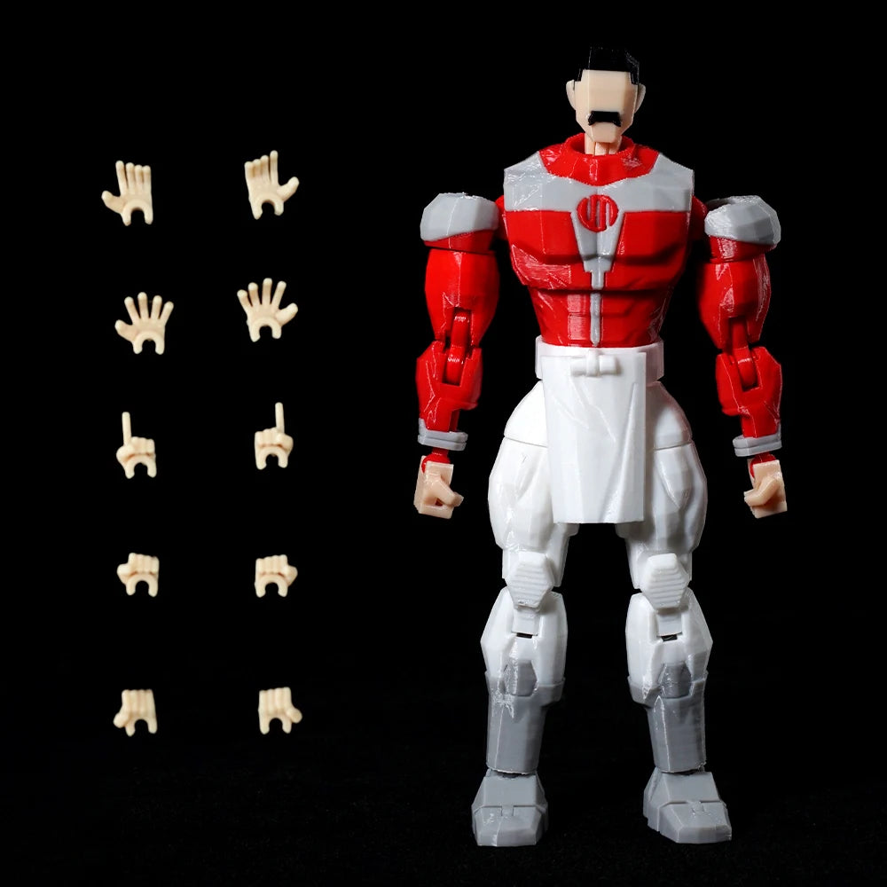 3D Printed Invincible Multi-Jointed Action Figure - 14cm Articulated Dummy 13 Superhero Model