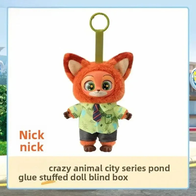 Bandai Zootopia Blind Box - Nick & Judy Plush Vinyl Keychain Mystery Figure