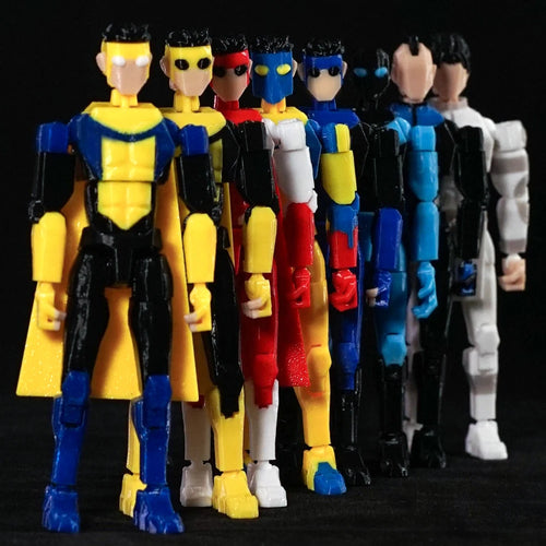 3D Printed Invincible Multi-Jointed Action Figure - 14cm Articulated Dummy 13 Superhero Model