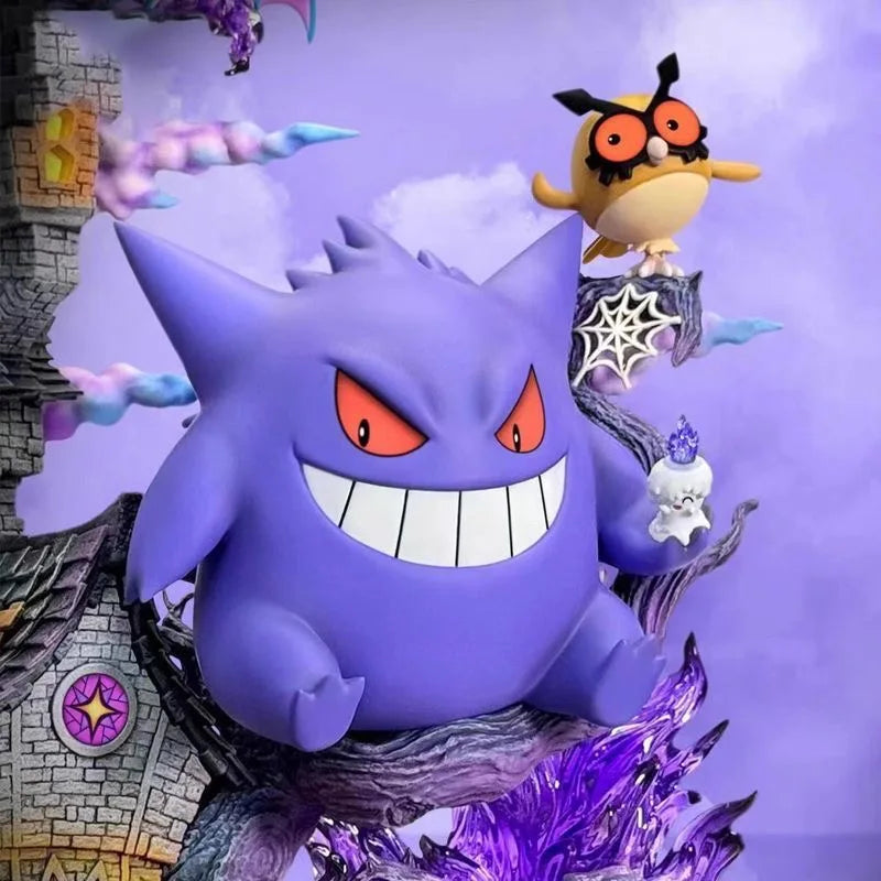 Pokemon Gengar Evolution Family Statue - Large 32cm (12.6in) Ghost-Type Collector’s Figure - Detailed 1/6 Scale PVC Model