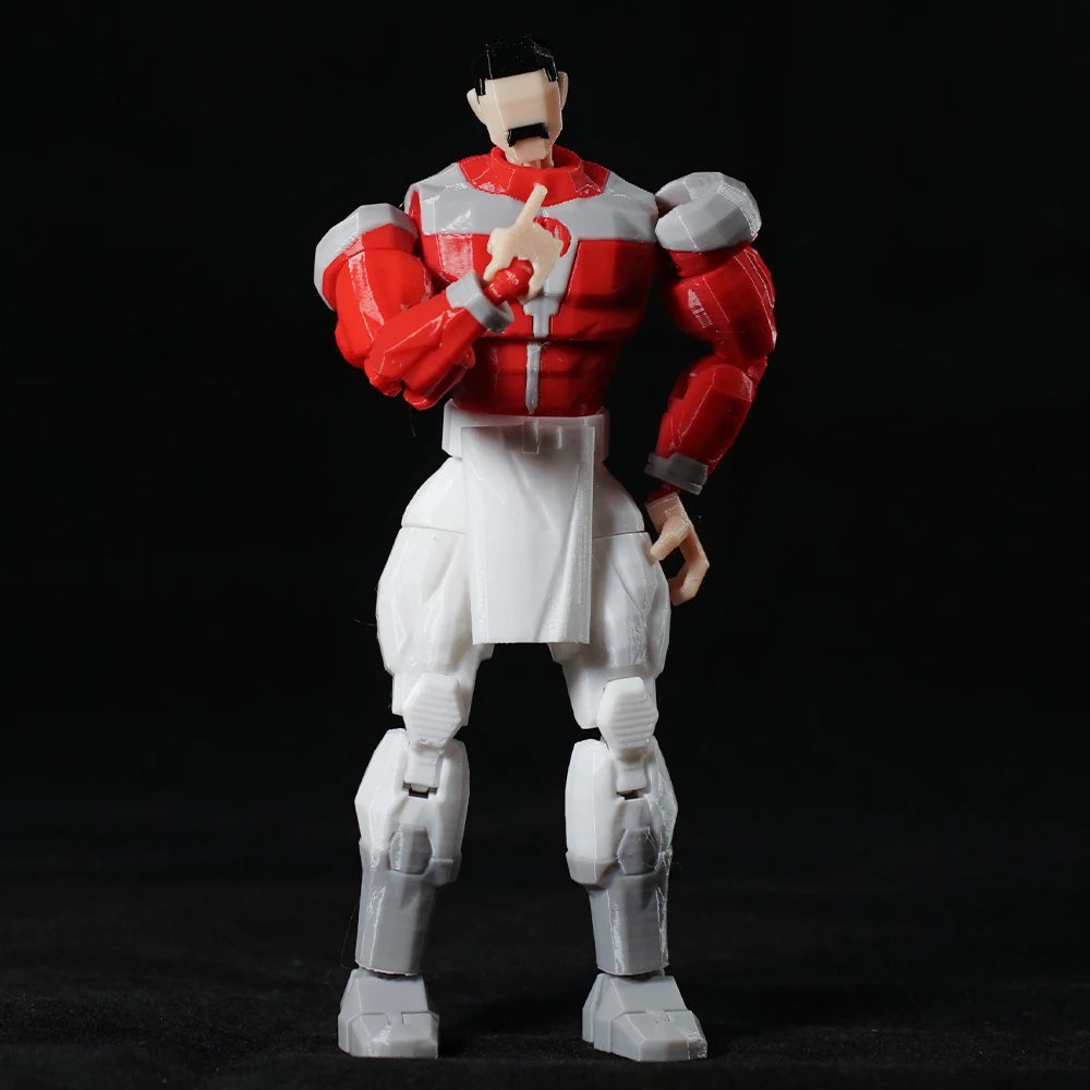 3D Printed Invincible Multi-Jointed Action Figure - 14cm Articulated Dummy 13 Superhero Model