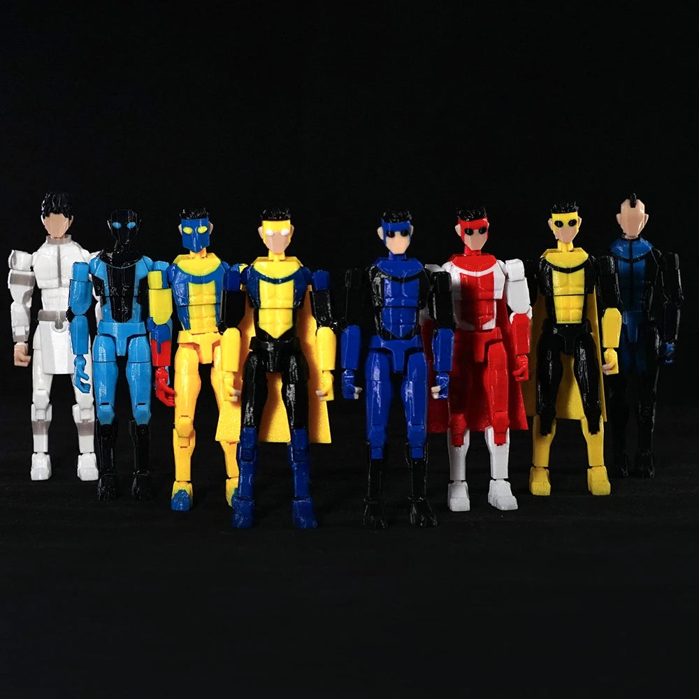 3D Printed Invincible Multi-Jointed Action Figure - 14cm Articulated Dummy 13 Superhero Model