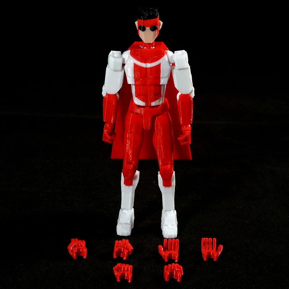 3D Printed Invincible Multi-Jointed Action Figure - 14cm Articulated Dummy 13 Superhero Model