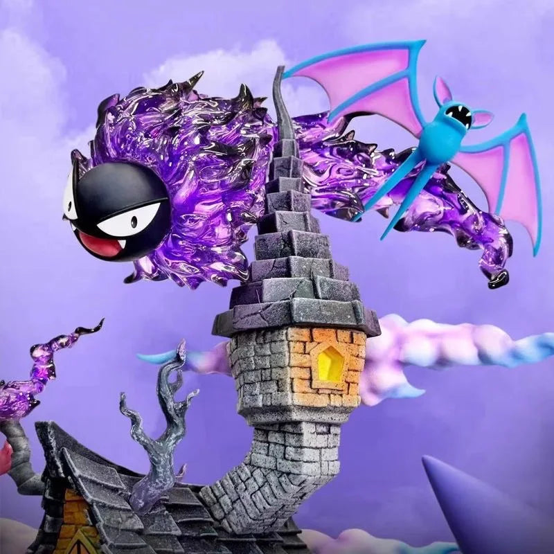 Pokemon Gengar Evolution Family Statue - Large 32cm (12.6in) Ghost-Type Collector’s Figure - Detailed 1/6 Scale PVC Model