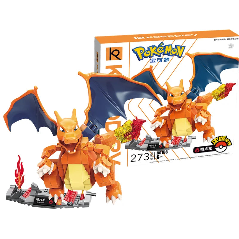 Pokemon Building Blocks - Venusaur, Charizard, Gyarados, Greninj Anime Action Model Sets - DIY Toy Gift for Fans & Collectors (14+)