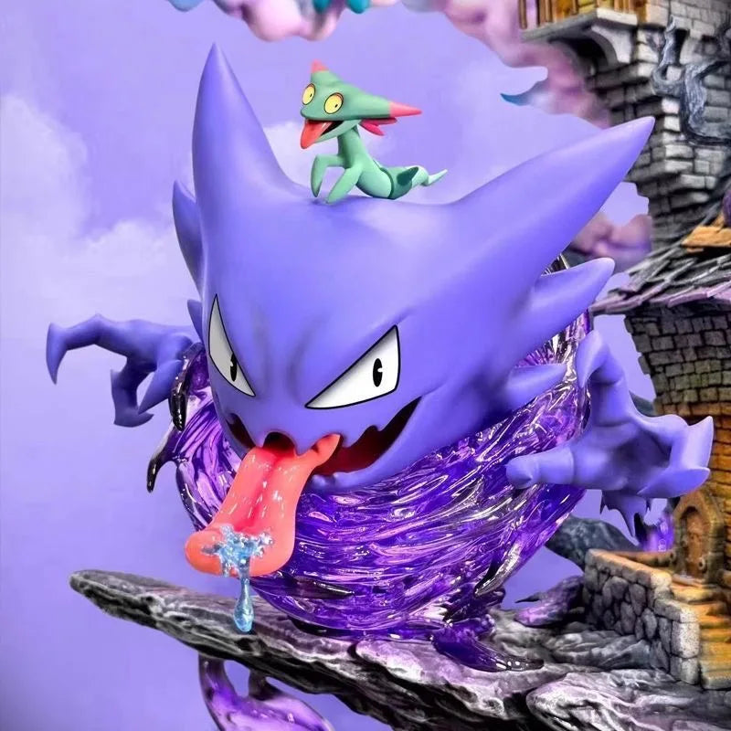 Pokemon Gengar Evolution Family Statue - Large 32cm (12.6in) Ghost-Type Collector’s Figure - Detailed 1/6 Scale PVC Model