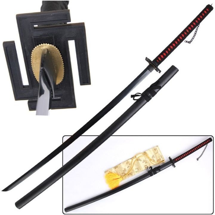 Bleach Ichigo Kurosaki Zangetsu Sword – 56" Carbon Steel Cosplay Katana