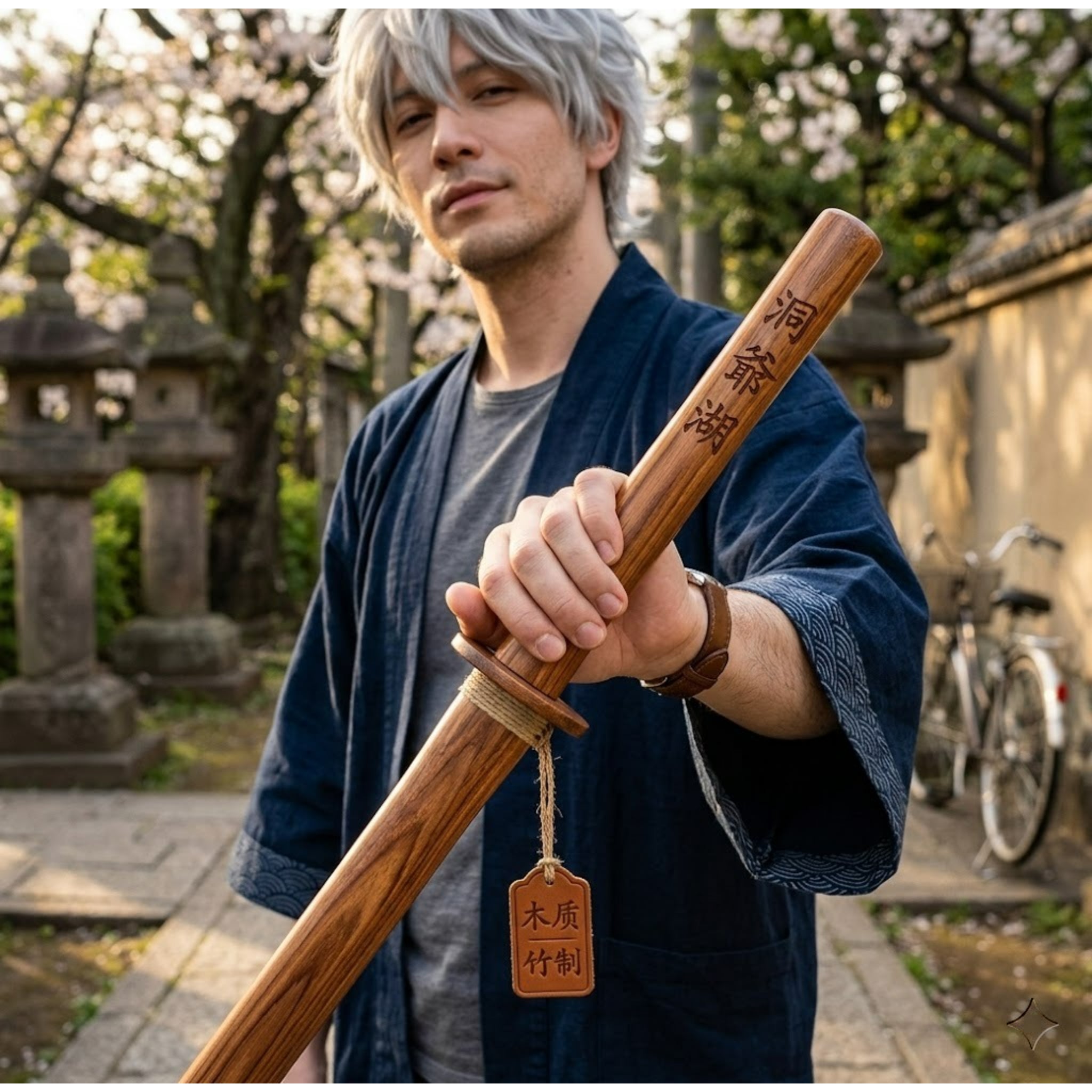Gintama Sakata Gintoki "Toyako" Wooden Bokuto Sword – 39.5" Anime Cosplay & Training Replica