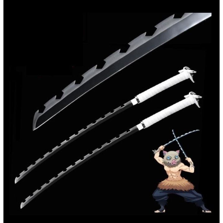 Demon Slayer Inosuke Hashibira Nichirin Sword – 1045 Carbon Steel Replica