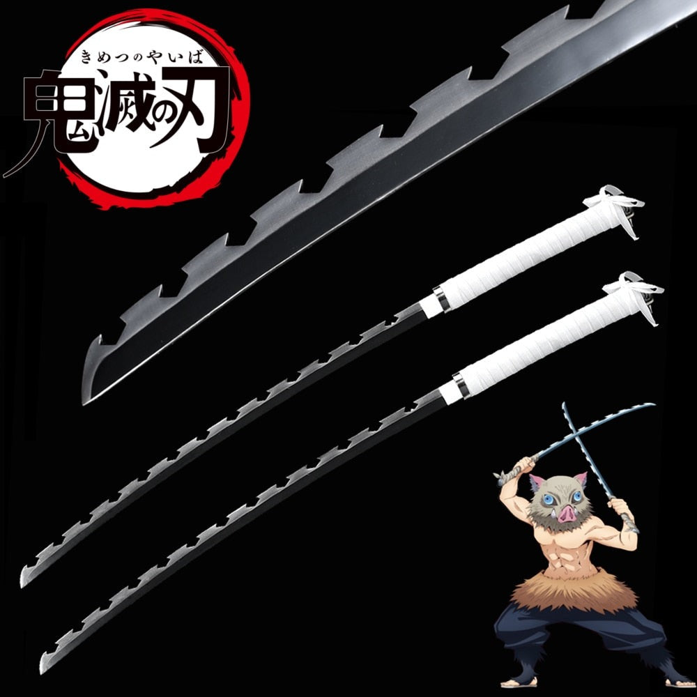 Demon Slayer Inosuke Hashibira Nichirin Sword – 1045 Carbon Steel Replica