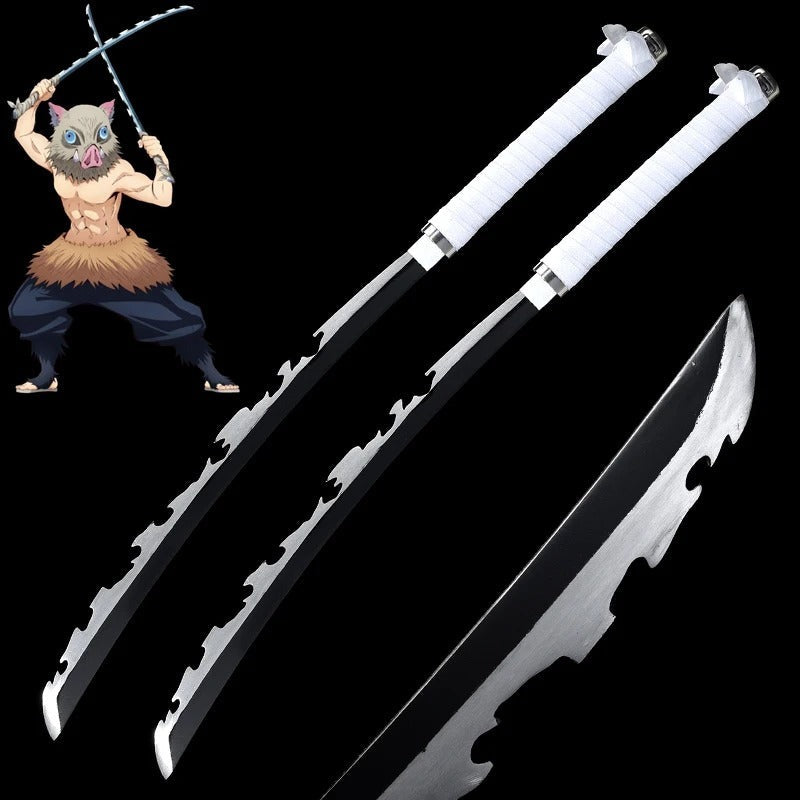 Demon Slayer Inosuke Hashibira Nichirin Sword – 1045 Carbon Steel Replica